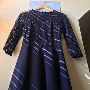 Lace Navy Blue Dress
